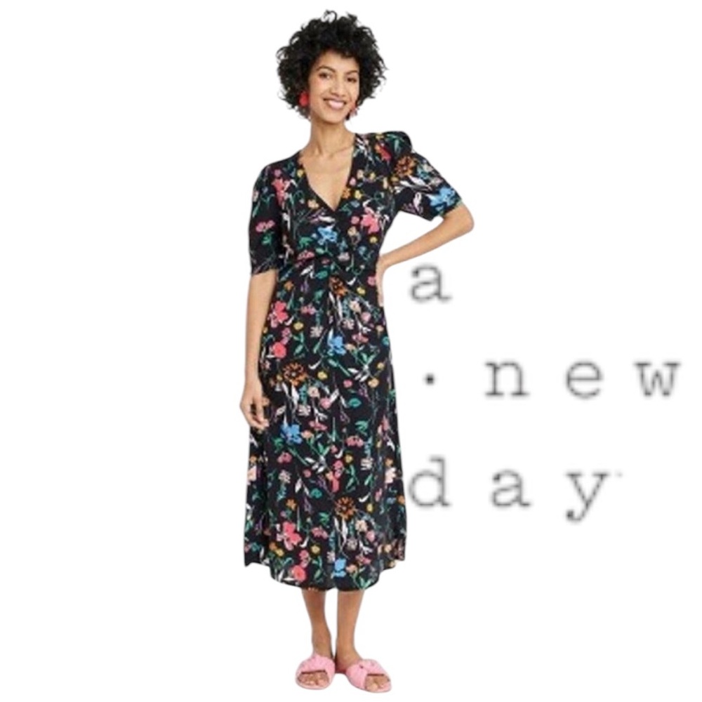 A New Day Floral Midi Dress - Size Medium
